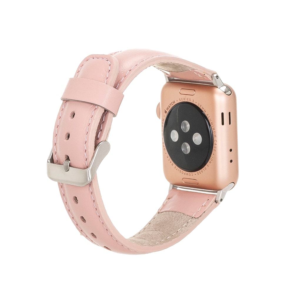 Luxury Nude Pink Classic Leather Apple Watch Band for All Series & Sizes - MADUEM - 2