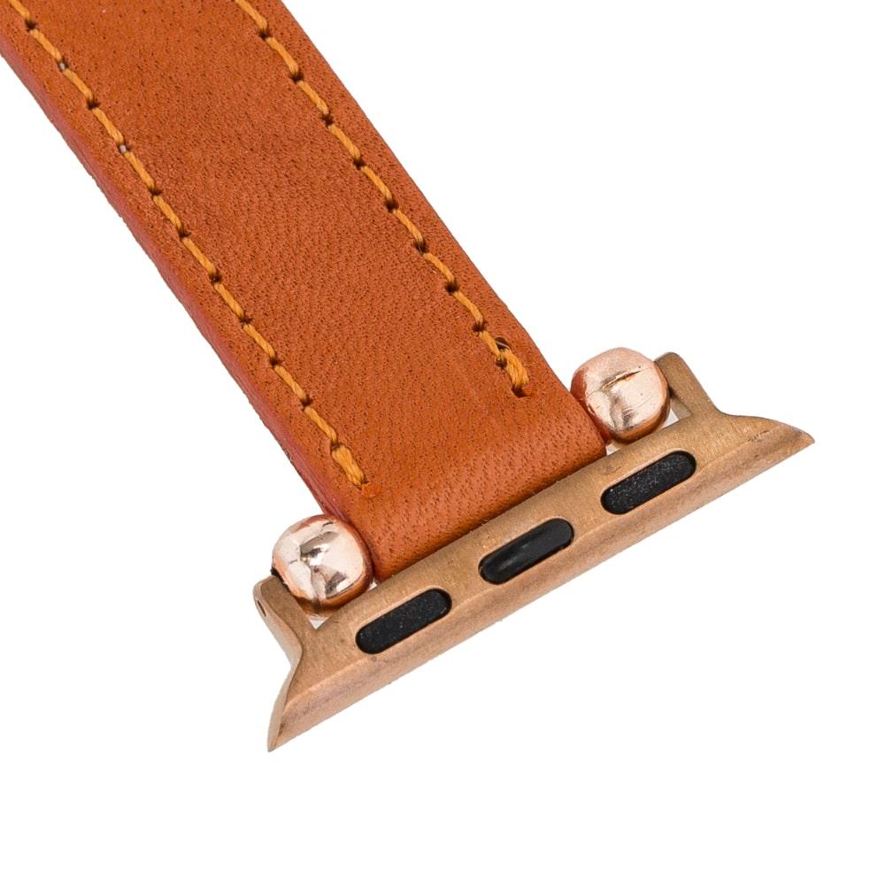 Luxury Orange Skinny Leather Apple Watch Band for All Series & Sizes - MADUEM - 5