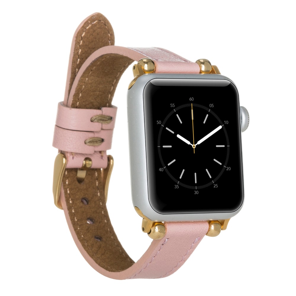 Luxury Pink Skinny Leather Apple Watch Band for All Series & Sizes - MADUEM - 5