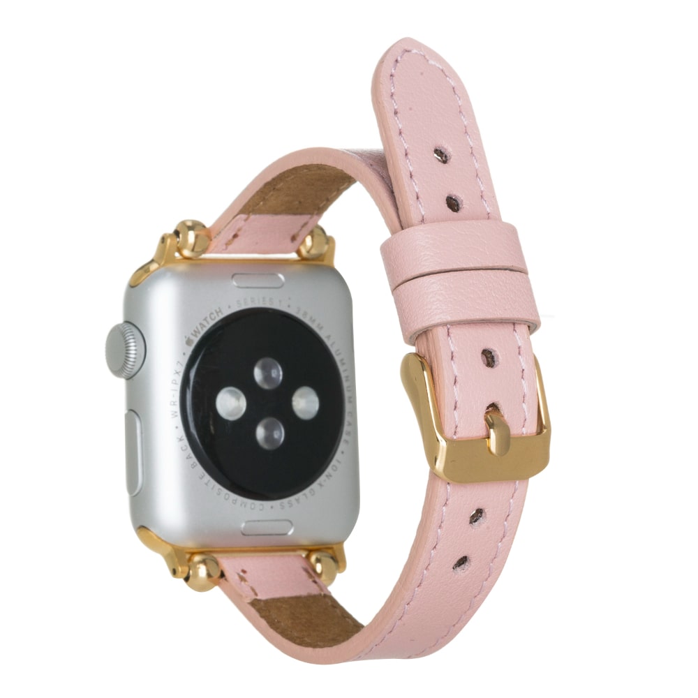 Luxury Pink Skinny Leather Apple Watch Band for All Series & Sizes - MADUEM - 6