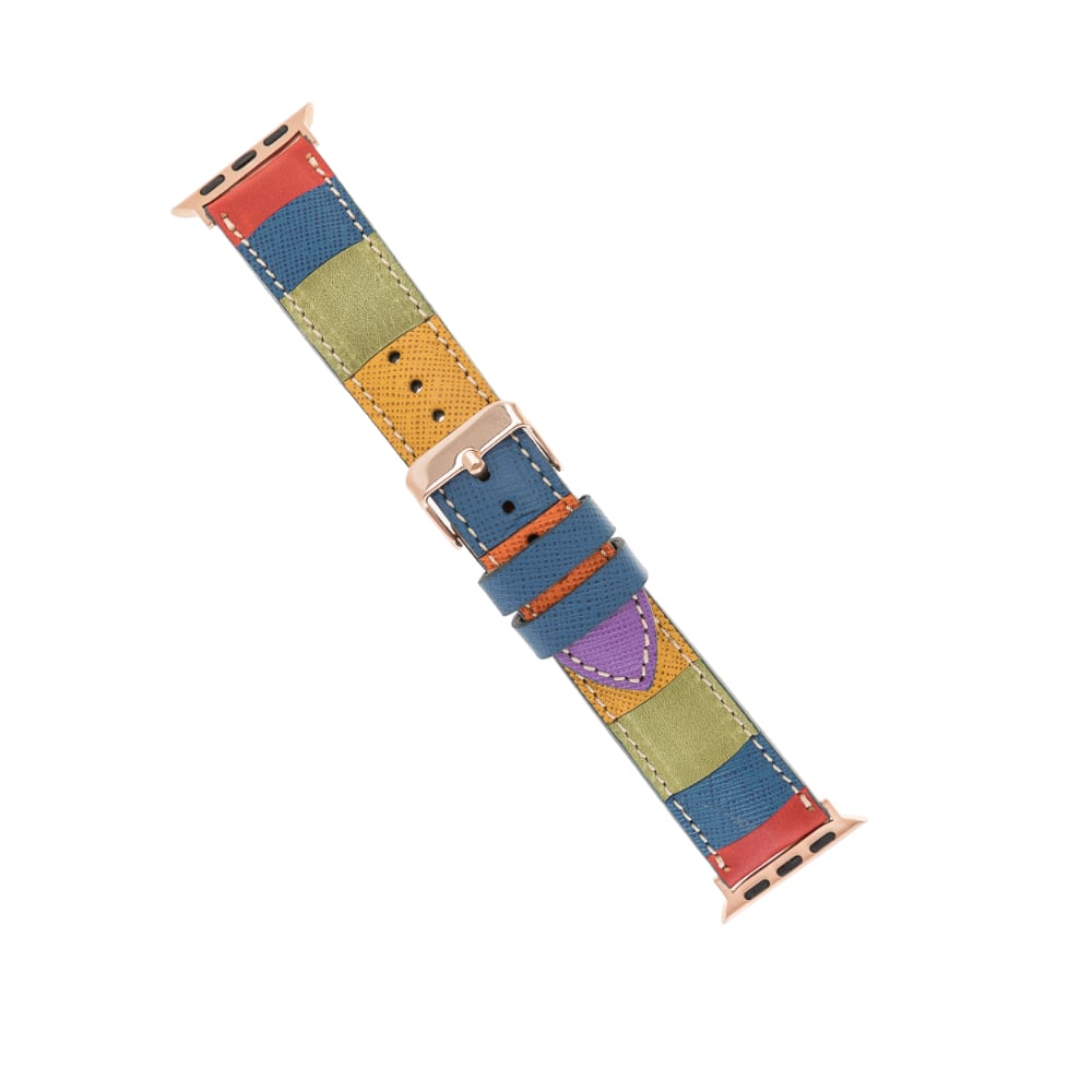 Luxury Rainbow Classic Leather Apple Watch Band for All Series & Sizes - MADUEM - 3