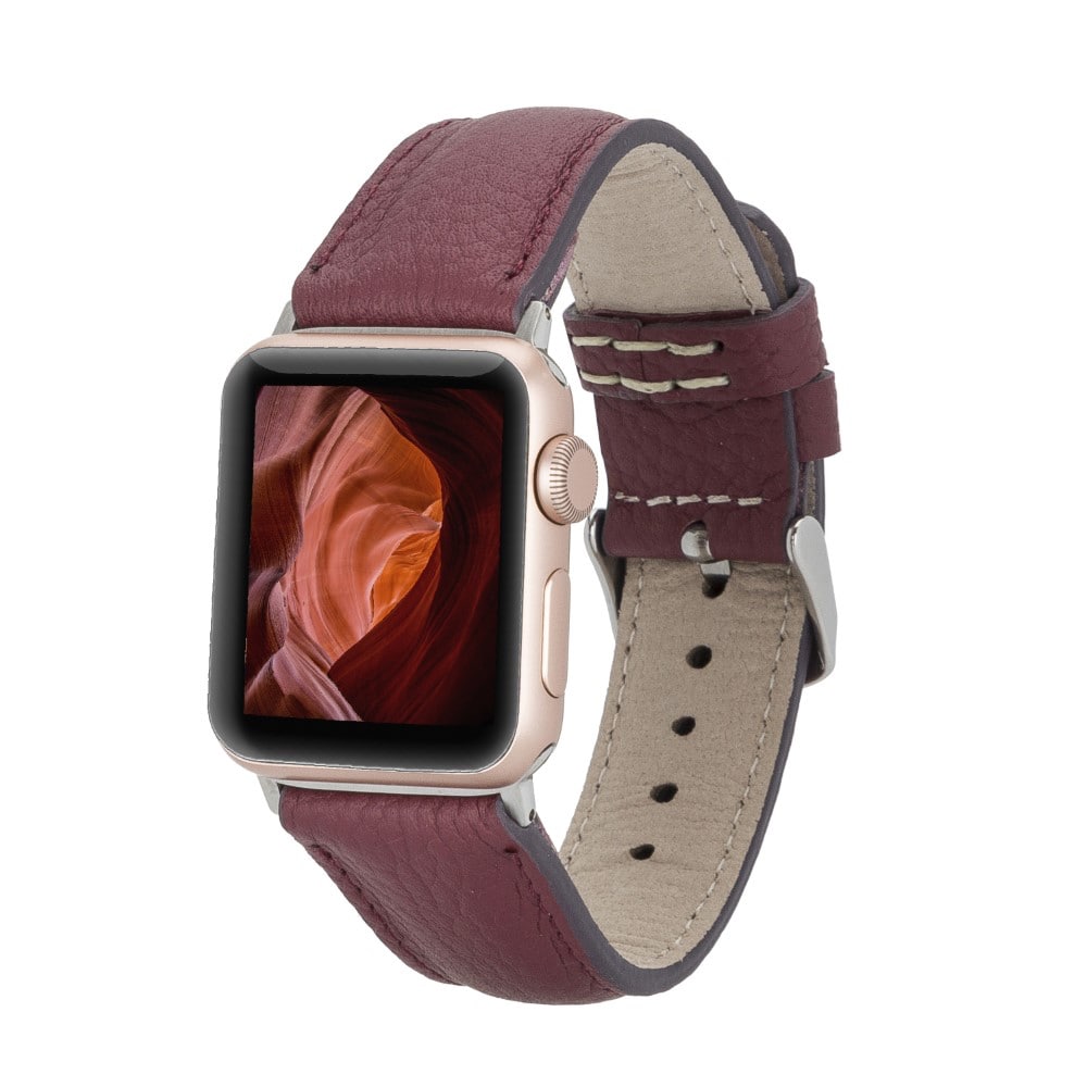 Luxury Sand Classic Leather Apple Watch Band for All Series & Sizes - MADUEM - 1