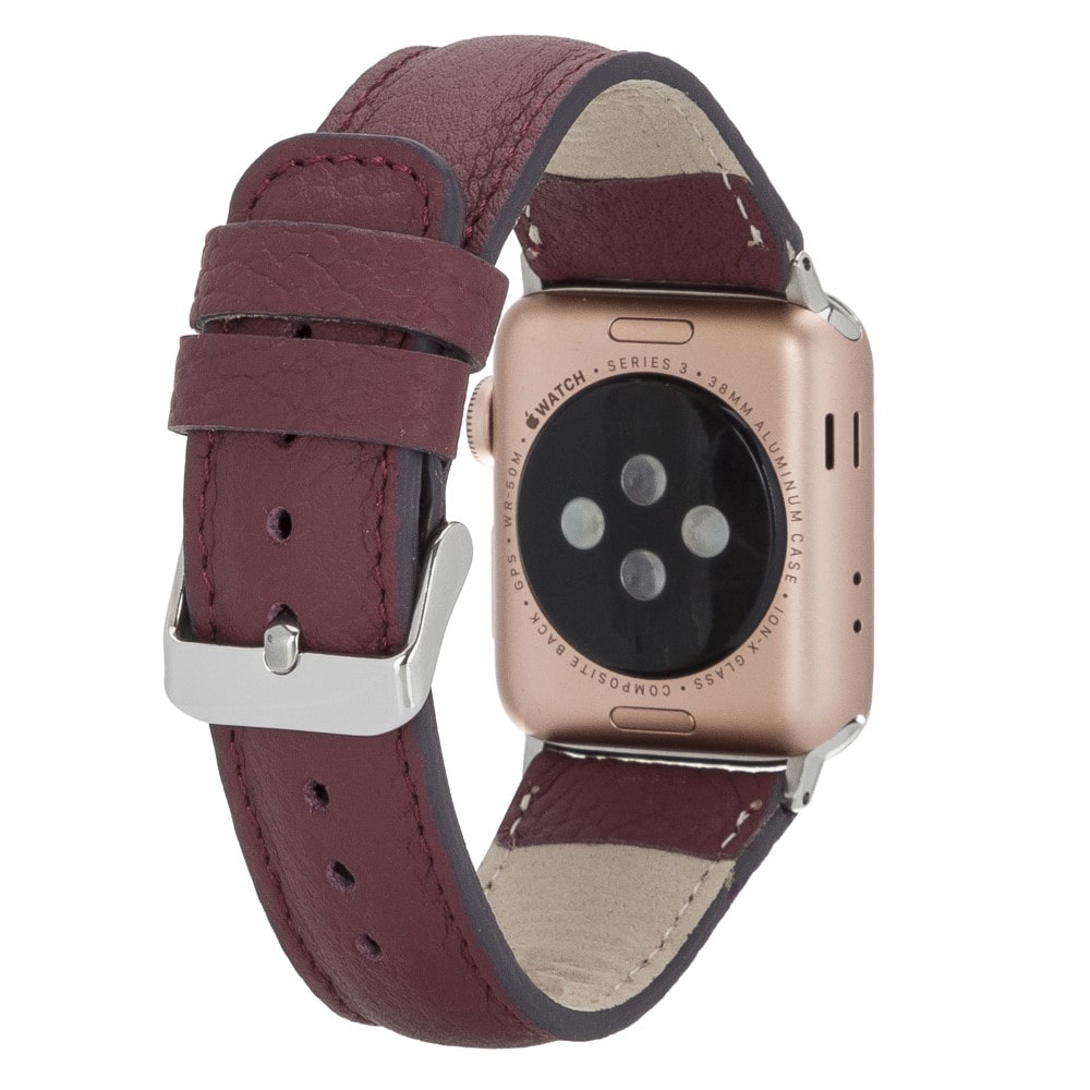 Luxury Sand Classic Leather Apple Watch Band for All Series & Sizes - MADUEM - 2