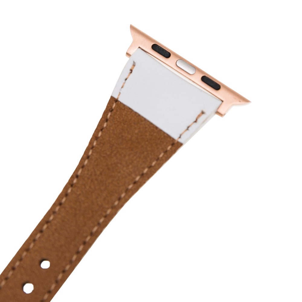 Luxury White Leather Apple Watch Band for All Series & Sizes - MADUEM - 10