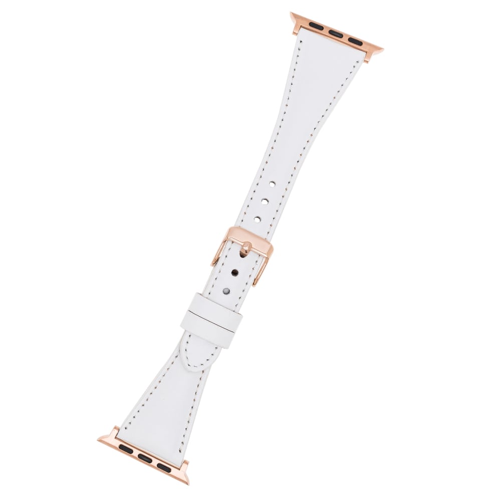 Luxury White Leather Apple Watch Band for All Series & Sizes - MADUEM - 8