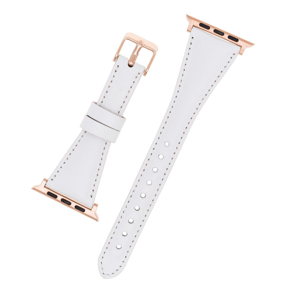 Luxury White Leather Apple Watch Band for All Series & Sizes - MADUEM - 9