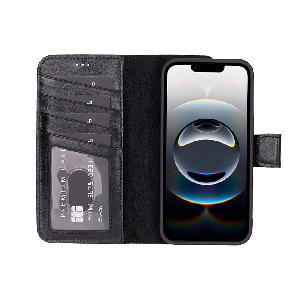 Magic iPhone 16E Detachable Leather Wallet Case