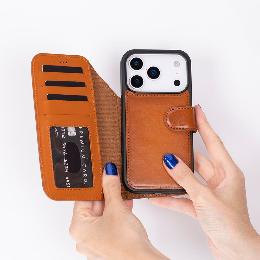 Magic iPhone 17 Pro Leather Detachable Wallet Case