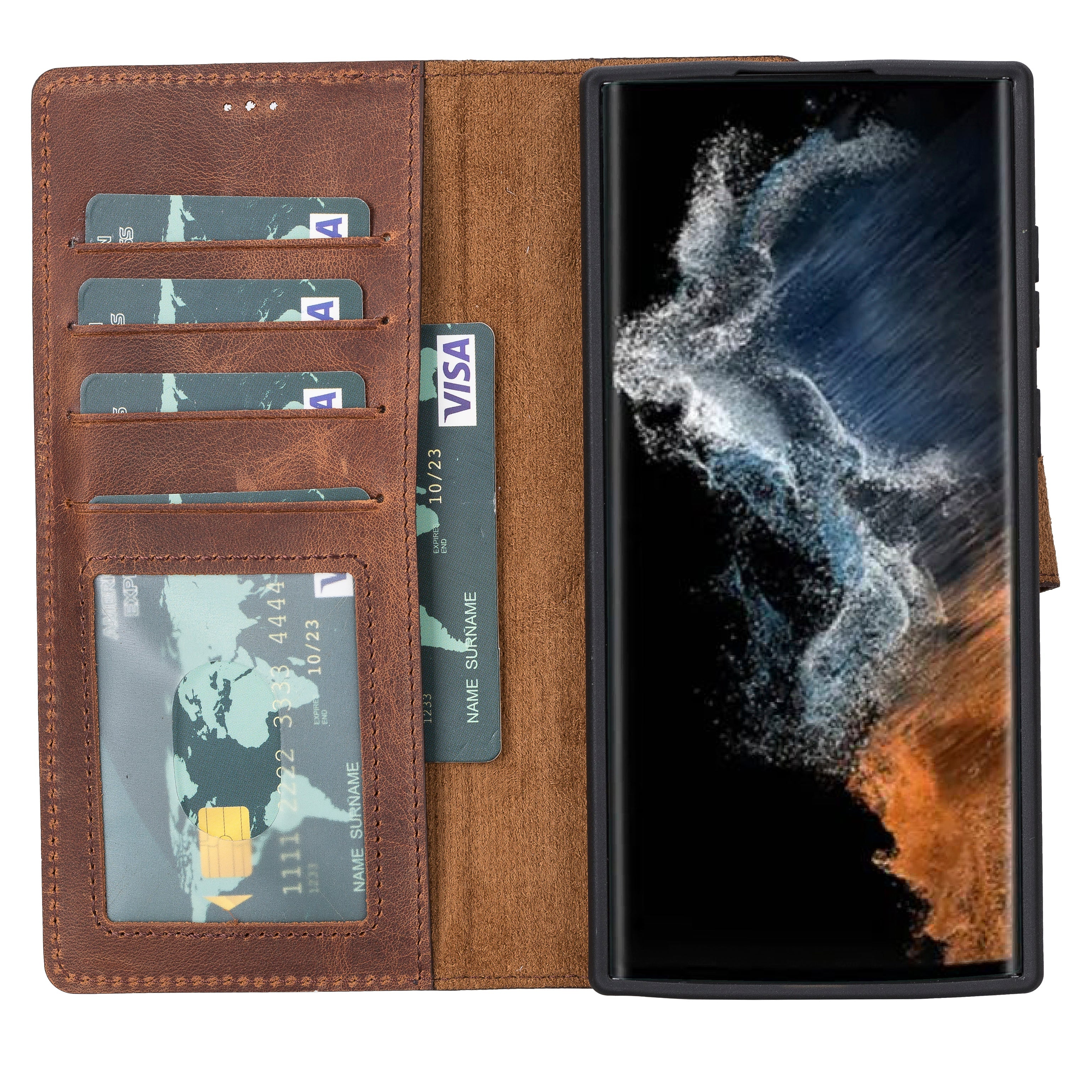 Magic Samsung Galaxy S22 Leather Detachable Wallet Case