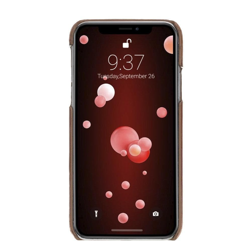 Apple iPhone X Series Leather Case / UJ - Ultimate Jacket iPhone X/XS / Tan Bouletta