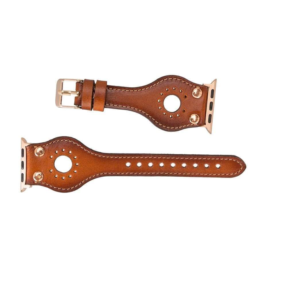 B2B - Leather Apple Watch Bands - Ronda Rose Gold Trok Style RST2EF Bouletta B2B