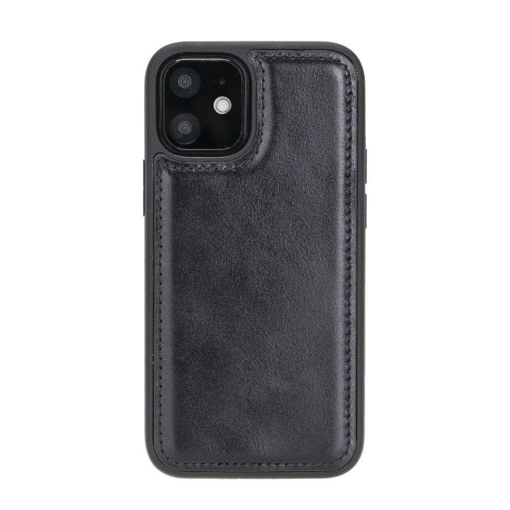 Flexible Leather Back Cover for Apple iPhone 12 Series iPhone 12 Mini / Black Bouletta LTD