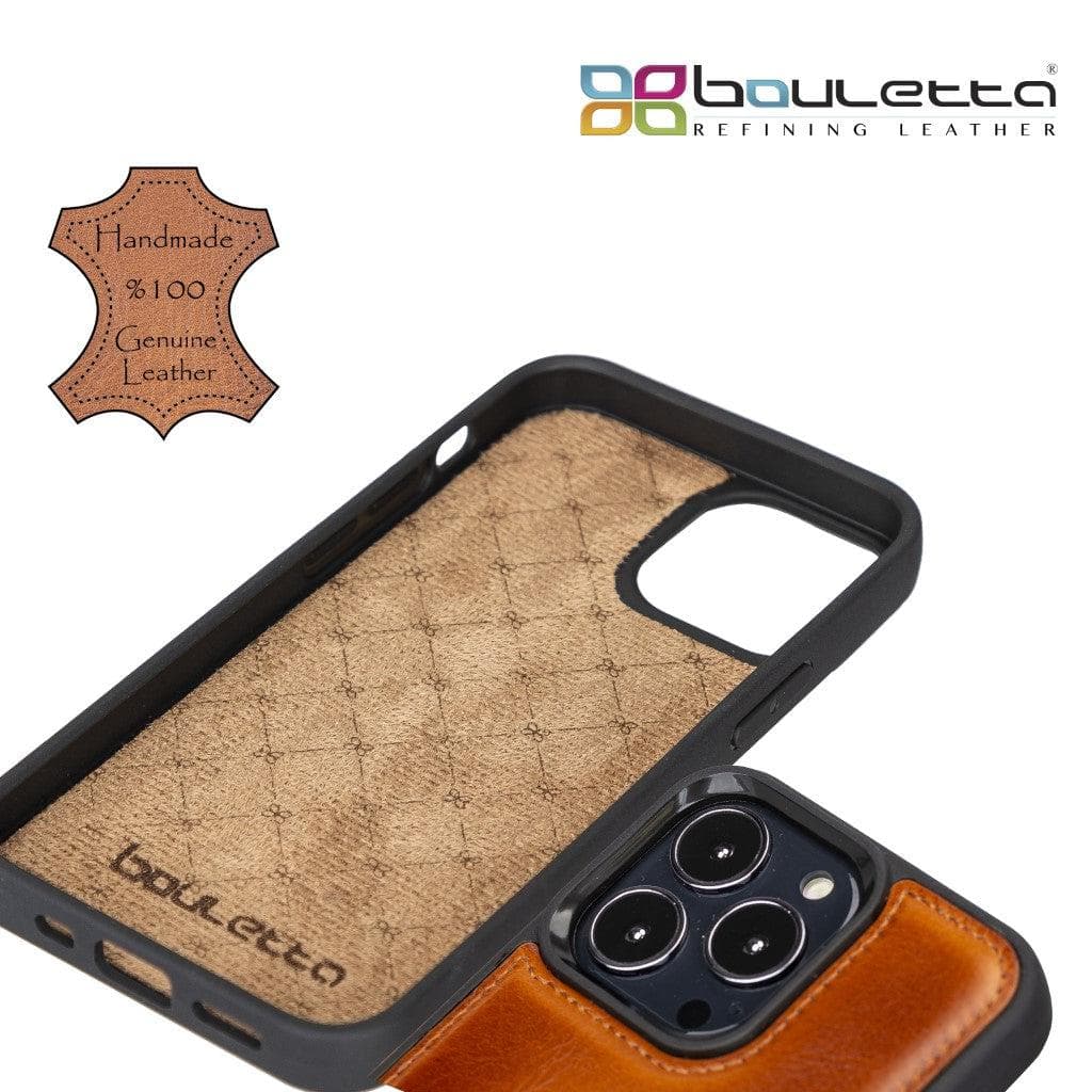 Flexible Leather Back Cover with Card Holder for iPhone 13 Series Bouletta LTD