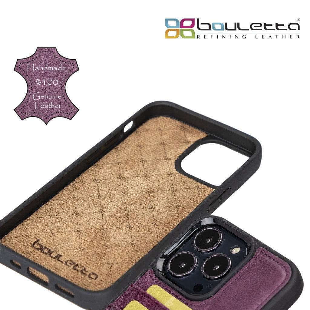 Flexible Leather Back Cover with Card Holder for iPhone 13 Series Bouletta LTD