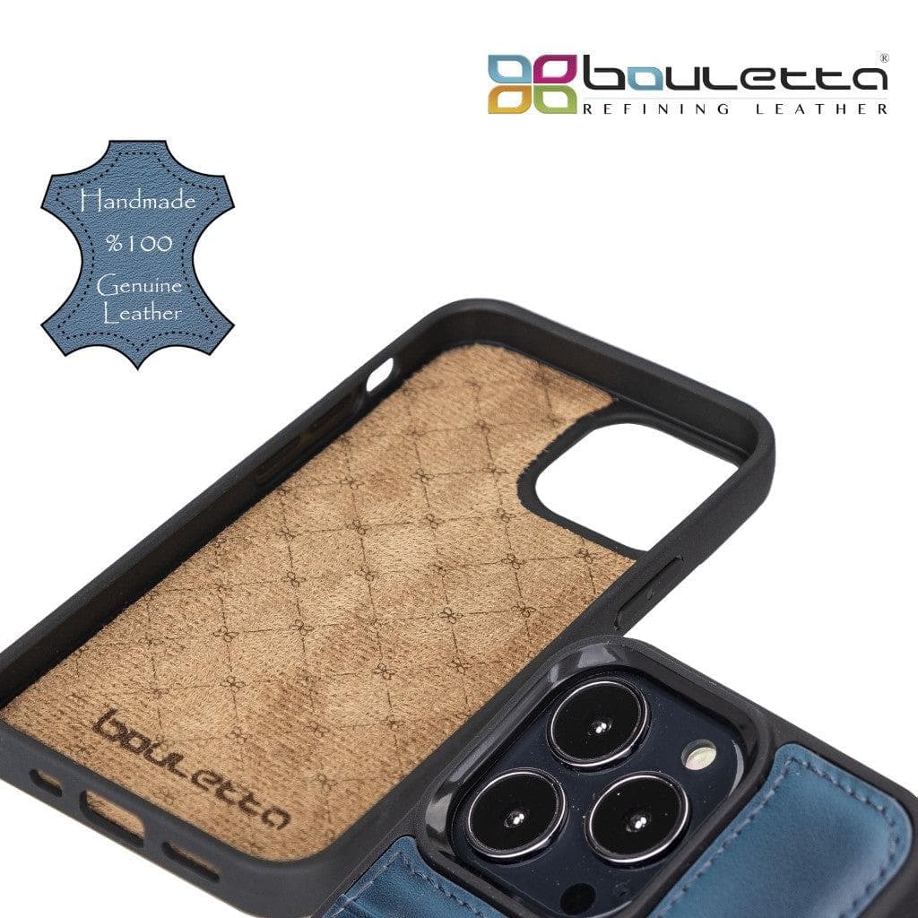 Flexible Leather Back Cover with Card Holder for iPhone 13 Series Bouletta LTD