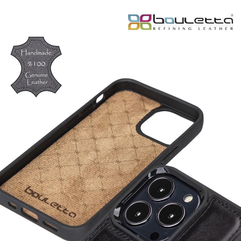 Flexible Leather Back Cover with Card Holder for iPhone 13 Series Bouletta LTD