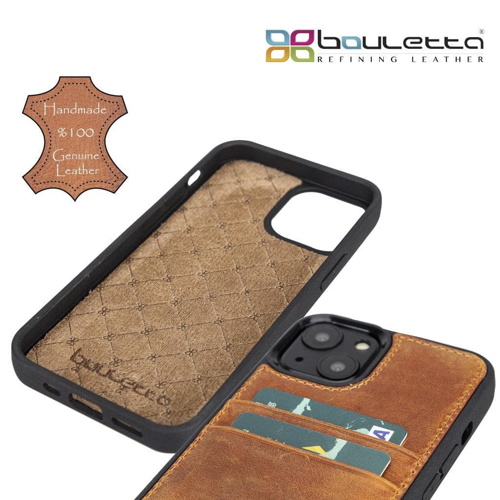 Flexible Leather Back Cover with Card Holder for iPhone 13 Series Bouletta LTD