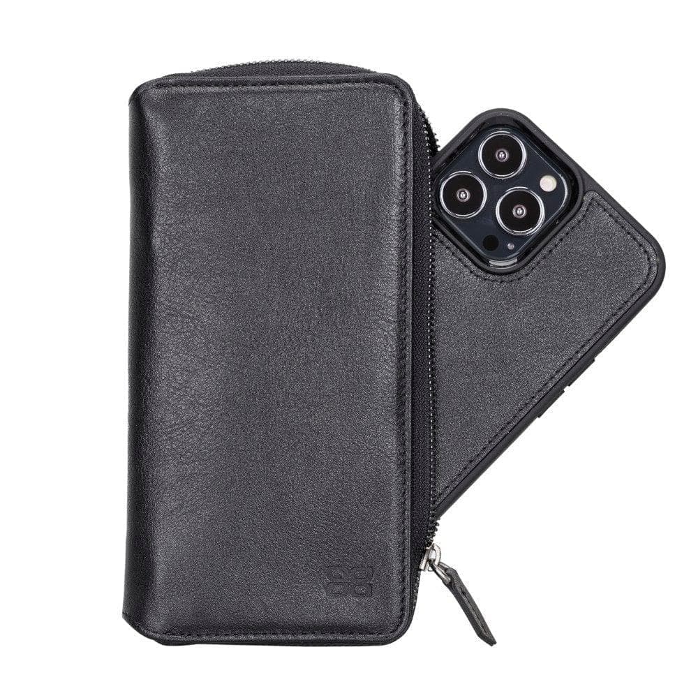 Detachable Leather Zipper Wallet Cases for Apple iPhone 13 Series Bouletta LTD