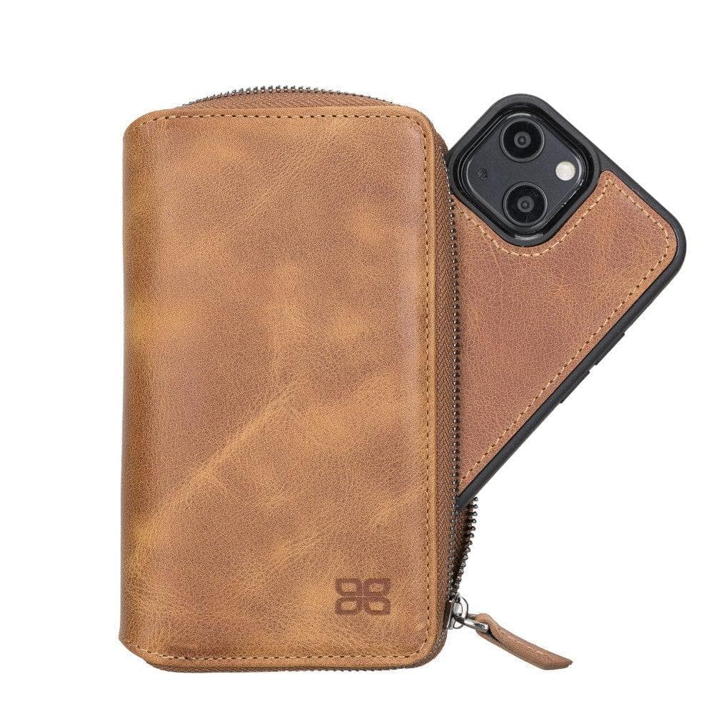 Detachable Leather Zipper Wallet Cases for Apple iPhone 13 Series Bouletta LTD